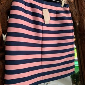 Silk striped wrap around mini skirt